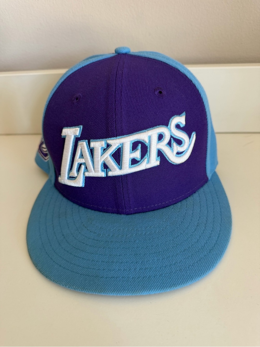 New Era 7 1/4 Los Angeles Lakers Cap in Purple and Light‎ Blue
